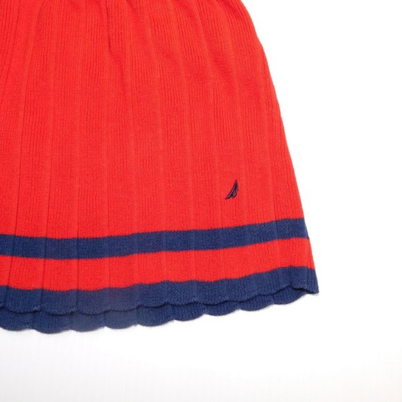 Nautica Girls 3T Red Blue knit kilt like Skirt - Picture 7 of 8